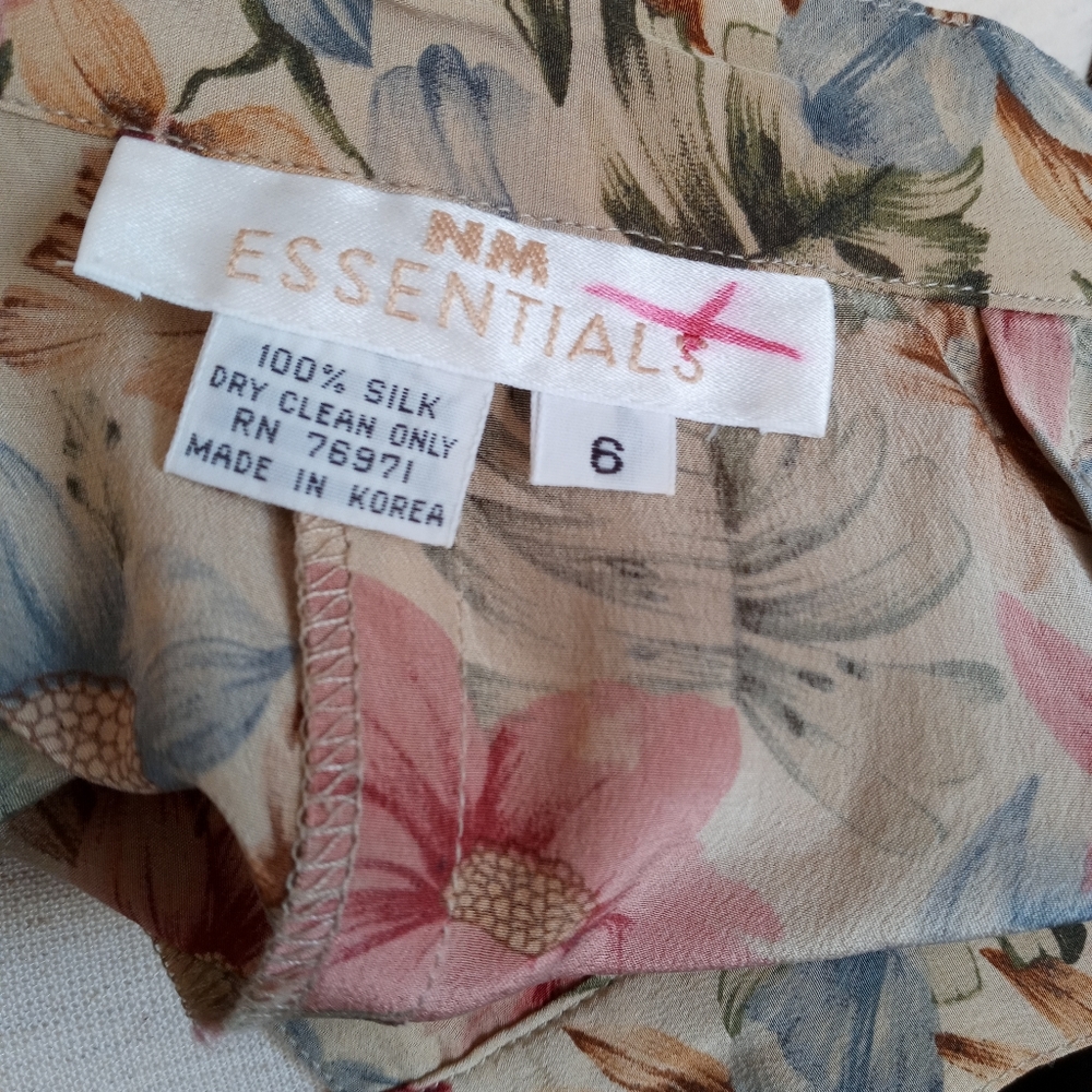Vintage 1990's Silk Button Down Skirt Size 4 - Picture 3 of 6